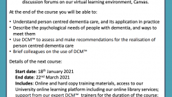 Dementia Care Mapping  (DCM) for Realising Practice Change – Online Course